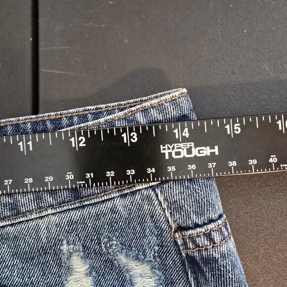 NEW Vervet Women's Claudia Distressed Denim Skirt Medium Wash Size Small - Picture 11 of 12